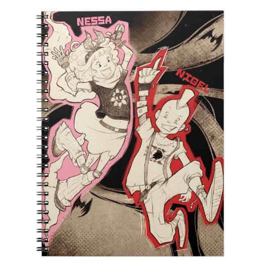 4 kleine Monster - Gruppe Notizblock (Vorderseite)