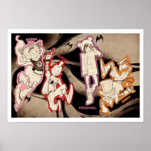 4 Kleine Monster - Gruppe Poster (Vorne)