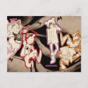 4 Kleine Monster - Gruppe Postkarte