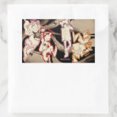 4 Kleine Monster - Gruppe Rechteckiger Aufkleber (Tasche)