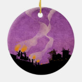 4 kleine Monster - Halloween-Nacht Keramikornament (Hinten)