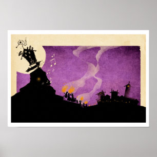 4 kleine Monster - Halloween-Nacht Poster