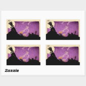 4 kleine Monster - Halloween-Nacht Rechteckiger Aufkleber (Blatt)