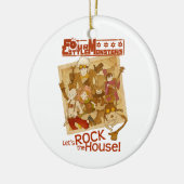 4 kleine Monster - lassen Sie uns das Haus Keramikornament (Links)