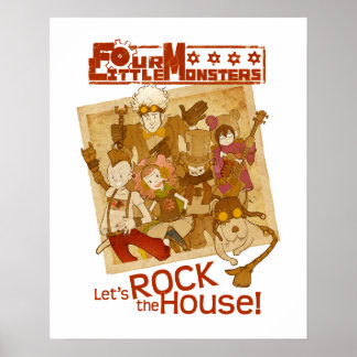 4 Kleine Monster - Lasst uns das Haus rocken Poster