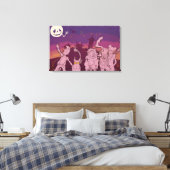 4 Kleine Monster - Nachtmusik Leinwanddruck (Insitu (Schlafzimmer))