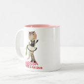 4 kleine Monster - Nessa Zweifarbige Tasse (Vorderseite Links)