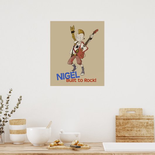 4 Kleine Monster - Nigel Poster (Küche)