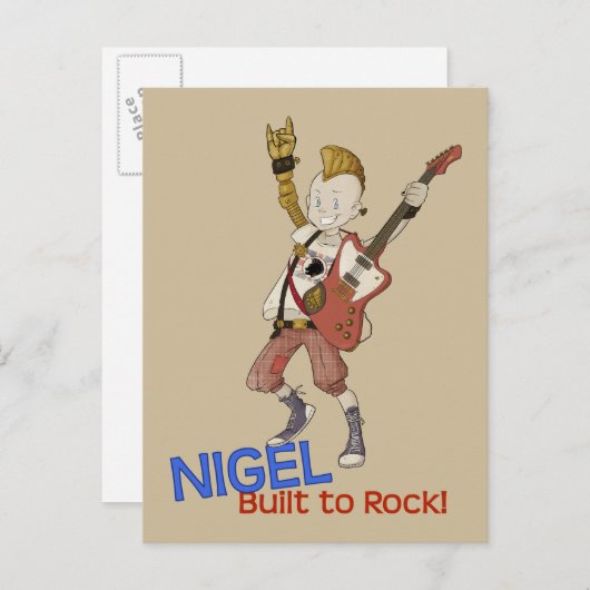 4 Kleine Monster - Nigel Postkarte (Vorne/Hinten)