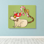 4 Kleine Monster - Tesla Holiday Logo Leinwanddruck (Insitu (Holzboden))