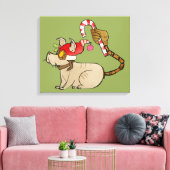 4 Kleine Monster - Tesla Holiday Logo Leinwanddruck (Insitu (Wohnzimmer))