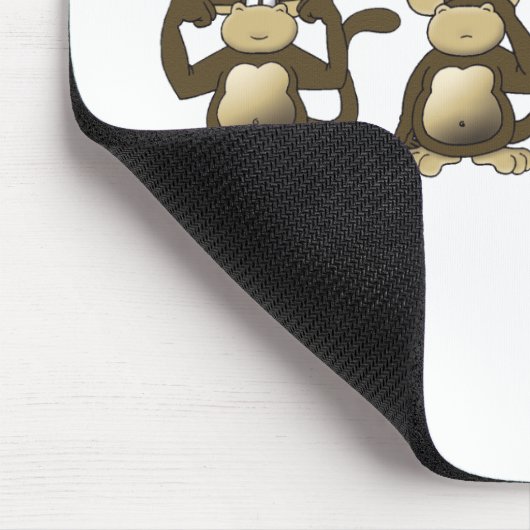 4 kluge Affen Mousepad (Ecke)