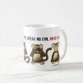 4 kluger Affe-Spaß Kaffeetasse (VorderseiteRechts)