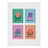 4 kopjes met rand poster (Vorderseite)