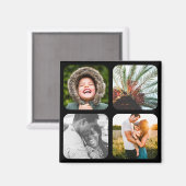 4 Kühlschrank für gerundete Rahmen in Fotomodellfl Magnet (Vorderseite/Rückseite)