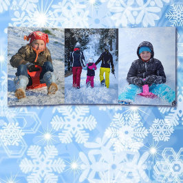 4 Large Fotos Window Snowflake Overlay Weihnachten Dreifach Gefaltete Urlaubskarte