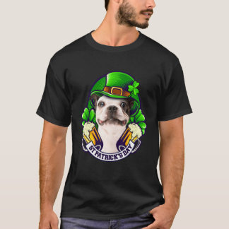 4 Leaf C Beer French Bulldog St Patrick Bulldog Sh T-Shirt