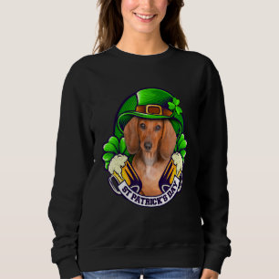4 Leaf C Dackel Holding Beer St Patrick Shirt