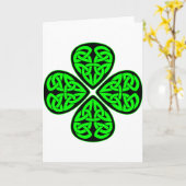 4 Leaf C Shamrock Karte (Gelbe Blume)