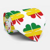 4 Leaf Clou in Red Yellow Green Rasta Krawatte (Gerollt)