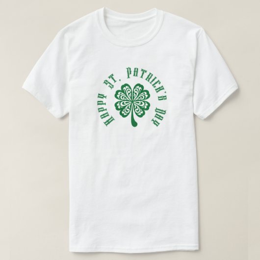 4 Leaf Clover - Happy St. Patrick's Day T-Shirt (Design vorne)