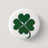 4 Leaf Clover irisches Kleeblatt Button (Vorderseite)