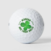 4 Leaf Clover Kleeblatt Funny Personalisiert Golfball (Vorderseite)