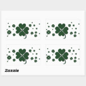 4 Leaf Clover Kleeblatt St. Patrick's Day Rechteckiger Aufkleber (Blatt)