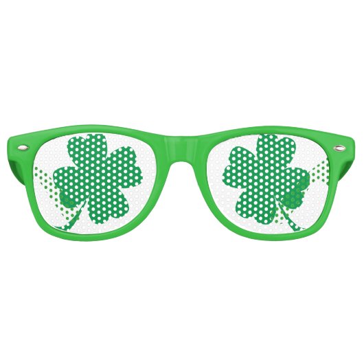 4 Leaf Clover Lucky Irish Party Shades Partybrille (Vorderseite)