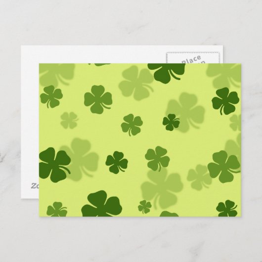 4 Leaf Clovers Postkarte (Vorne/Hinten)