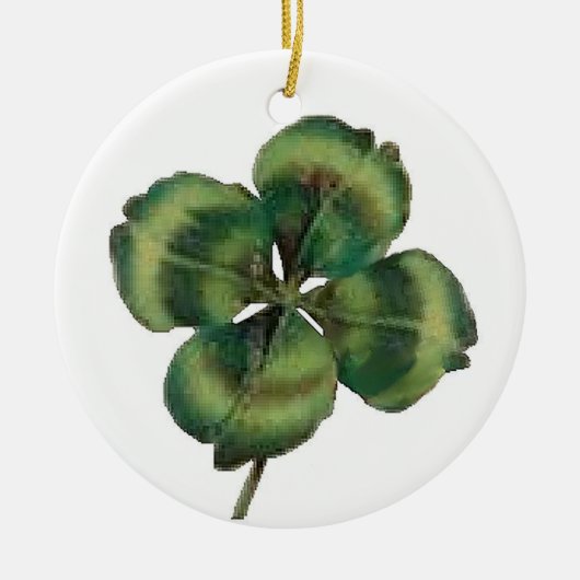 4 Leaf Klee Keramikornament (Vorne)
