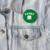 4 Leaf Lucky Clover St. Patrick's Day Button (Beispiel)