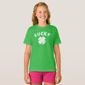 4 Leaf Lucky Clover St. Patrick's Day T - Shirt (Vorne ganz)