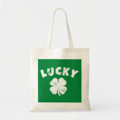 4 Leaf Lucky Clover St. Patrick's Day Tragetasche (Vorne)