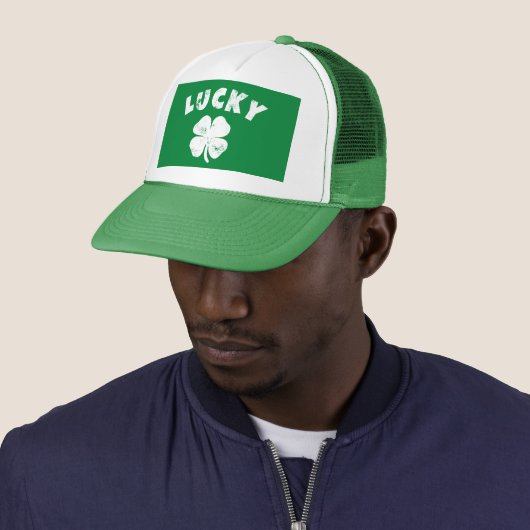 4 Leaf Lucky Clover St. Patrick's Day Truckerkappe (Beispiel)