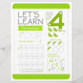 4 Learn To Draw Number 4 Teacher Home Schooling (Vorderseite)