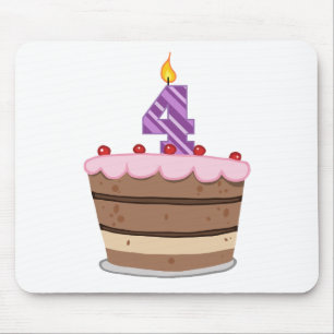 4. Lebensjahr am Geburtstag Mousepad