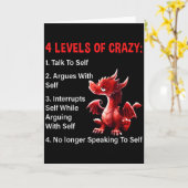 4 Levels Of Crazy Talks To Self Argues With Self D Karte (Gelbe Blume)