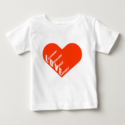 4 Liebe Baby T-shirt (Vorderseite)