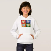 4 Liebe Herz Art Custom Hoodie Sweatshirt (Vorne ganz)