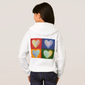 4 Liebe Herz Art Custom Hoodie Sweatshirt (Schwarz voll)