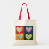 4 Liebe Herz Art Inspiration Tote Tasche (Rückseite)
