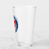 4. Liebe Juli USA Patriotic Red White Blue Gla Glas (Links)