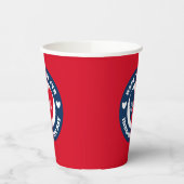 4. Liebe Juli USA Patriotic Red White Blue Pap Pappbecher (Links)