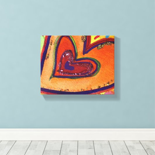 4 Lieben Leinwand Zeichnen Kunst drucken (Insitu (Holzboden))