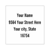 4 Line Address ... Gummistempel (Prägung)