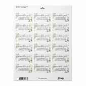 4 LINES Modern Christmas Holiday Return Address Adressaufkleber (Vorne)