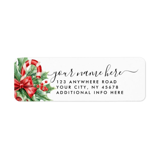 4 LINES Modern Christmas Stylish Return Address (Vorne)