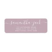 4 LINES Moderne Hochzeit Stilvolle Rücksendeadress (Vorne)