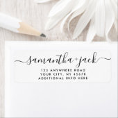 4 LINES Moderne Hochzeit Stilvolle Rücksendeadress (Insitu)